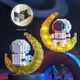 Мини-Конструктор ToyCloud ночник Астронавт на Луне с LED подсветкой - изображение 2