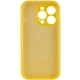 Чохол Silicone Premium case з захистом камери для iPhone 15 Pro Full Camera Protective yellow 9944 - изображение 5