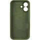 Чохол Silicone Premium case з захистом камери для iPhone 17 Full Camera Protective dark olive 5736 - изображение 5