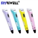 3D ручка розовая Myriwell 2 RP100B комплект ПЛА пластика 25 цветов 125 метров - изображение 2