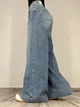 Джинсы женские Its Basic 3717-31 PALAZZO jeans свободные палаццо широкие клеш стрелка длинные 36 светло синие - изображение 8