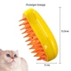 Паровая массажная щетка Pet Brush для вычесывания шерсти собак и кошек USB - изображение 8