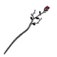 Заколка палочка Анна Ясеницька "Red Rose" серебристая, 17 см - изображение 3
