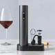 Электрический автоматический штопор Semi Automatic Corkscrew 3 в 1, Black на батарейках - изображение 1