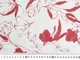 Ткань Лен с вискозой тюльпаны, амарант на бежевом, пог. м. (л39, 2409077A, д2 цв2) - изображение 3