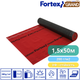 Диффузионная мембрана Fortex Grand + 2 Tape, 1,5x50 м, 75 м2, красный/черный, 200 г/м2 - изображение 2