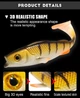 Велика силіконова приманка Spinpoler Vigour Perch, 14см/17гр, Color C (3 шт/уп) - изображение 2