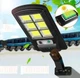 LED уличный автономный светильник на солнечных батареях с датчиком движения влагостойкий для двора и улиц - изображение 1