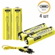 Набор Батарейки AA аккумуляторные LiitoKala T36 с разъемом USB Type-C на 1.5V/3600mWh - 4ШТ + зарядный кабель USB-Type C - изображение 1