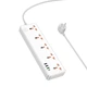 Підовжувач Hoco AC14A Rico PD30W (3USB-A/1C/5xSocket) (1.5m) White - зображення 3