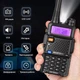 Дводіапазонна рація з ліхтариком Baofeng UV-5R (8 Вт) радіостанція - портативний трансівер VHF / UHF FM для полювання / туризму, 11х5.8 см, чорний "G" (103512035) - зображення 3
