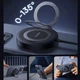 Бездротовий зарядний пристрій Baseus Simple Mini4 Qi2 15W (P10273300121-0), Black - зображення 5
