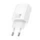 Мережевий зарядний пристрій МЗП Hoco N63 Gentle PD30W+QC3.0 (1USB-A/1C) + кабель Type-C to Lightning White - зображення 8