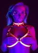 Портупея в виде бюстье с открытыми чашками Taboom Glow In The Dark с функцией свечения в темноте розовый O/S - изображение 1