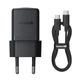 Сетевое зарядное устройство Baseus Palm Fast Charger 30W (1USB-C) + кабель Type-C to Type-C Cluster Black - изображение 1