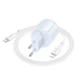 Блочок Borofone BA93A Lustrous PD20W/QC3.0 з двома виходами 1USB-A/1Type-C, набір з кабелем Type-C to Lightning Blue - зображення 1