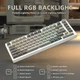 Механічна клавіатура на магнітних світчах Attack SHARK K85, 82 key PBT, RGB, Win/Mac OS, УКР/АНГЛ, Grey (AS-K85G) - изображение 12