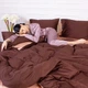 Комплект постельного белья MirSon Сатин Premium Cappuccino 0165+0211 175х210 (2200000688453) - изображение 4