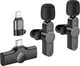 Петличный микрофон Borofone BFK12 (Lightning/Type-C) Black (39544) - изображение 5