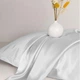 Комплект постельного белья MirSon двуспальный 175x210 см Light Pro 10-001 Snow White Satin (2200010168778) - изображение 4