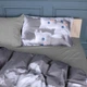 Комплект постільної білизни MirSon Двоспальний 175х210 см 22-1402 Silvery Cats Сатин (2200010567045) - зображення 3