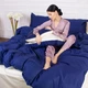Комплект постельного белья MirSon Сатин Premium Morning sea 0001+4052 200х220 (2200000688682) - изображение 8
