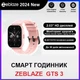 Розумний смарт-годинник Zeblaze GTS 3 Smart Watch IP68 голосові дзвінки музика з тонометром і пульсоксиметр для фітнесу спорт Розовий - зображення 2