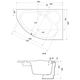 Ванна акриловая Cersanit Kaliope 153x100 R - изображение 2