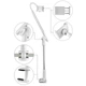 Подставка для телефонов пантограф на струбцине Baseus Unlimited adjustment lazy (4-6,5"). Silver - изображение 3