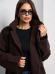 Пальто осеннее женское ISSA PLUS 13539A XL Темно-коричневое (issa2007682678778) - изображение 4