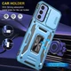 Ударопрочный чехол Epik Camshield Army Ring для Samsung Galaxy M34 5G Голубой / Light Blue - изображение 2