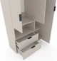 Шкаф Metkas Home A002L 1000x420x2300 мм ЛДСП Кашемир (MA002L-K) - изображение 3