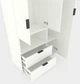 Шкаф Metkas Home A002L 1000x420x2300 мм ЛДСП Белый Снег (MA002L-B) - изображение 3