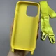 Чохол с ремінцем Wave Strap Silicone Case для Apple iPhone 12 Pro Max Yellow - зображення 3