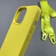 Чохол с ремінцем Wave Strap Silicone Case для Apple iPhone 13 Pro Max Yellow - зображення 3