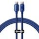 Кабель Baseus Crystal Shine Series Fast Charging Type-C to Type-C 100W 1.2m Blue - изображение 1