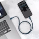 Кабель Baseus High Density Braided Type-C to Lightning PD 20W 2m Blue - зображення 4