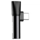 Перехідник AUX Baseus L41 Type-C to Type-C + 3.5mm Black - изображение 1