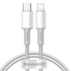 Кабель Baseus High Density Braided Type-C to Lightning PD 20W 1m White - зображення 1