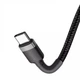 Кабель Baseus Cafule Type-C to Type-C PD 2.0 60W 1m Grey Black - изображение 4