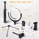 Професійна лампа відеосвітло Veron LED CODN-539B 10 inch+1.45cm tripod stand - зображення 1