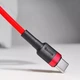 Кабель Baseus Cafule Type-C 3A 1m Red Black - изображение 2
