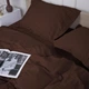 Комплект постельного белья MirSon Satin&nbsp;Stripe 30-0006&nbsp;Dark&nbsp;Brown 200х220 Евро (2200005249468) - изображение 3