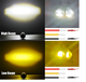 Светодиодная двухцветная фара Moto LED Mini Сова 20W 2000Lm 9-60V для мотоцикла, мопеда, скутера - изображение 8