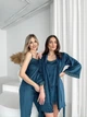 Комплект жіночий четвірка халат майка шорти штани Amelia Collection L хвиля - зображення 6