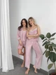 Комплект жіночий четвірка халат майка шорти штани Amelia Collection XL рожевий - зображення 2