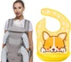 Хипсит, Эрго-рюкзак, кенгуру, переноска Baby Carrier 6в1 Серый слюнявчик-трансформер (vol-9899) - изображение 1