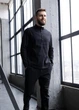 Мужской комплект из льна MonsterBrand XL (52) Черный, рубашка и брюки - изображение 4