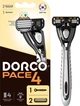Бритва системная для мужчин Dorco PACE4 с 2 картриджами 4 лезвия - изображение 1