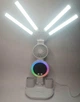 Лампа настільна для навчання з чотирма плафонами та RGB-підсвічуванням годинник та вентилятор - зображення 6
